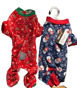 Hunde Urlaub Weihnachten Schlafanzug XS 2er Set - Bild 1 von 2