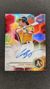 COLBY THOMAS 2023 Bowman's Best Best of 23 Refractor Auto #B23-CT A’s - Picture 1 of 2
