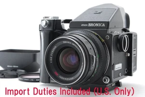 【N COMO NUEVO】 Cámara fotográfica Zenza Bronica ETR Lente Zenzanon 50 mm F2.8 + Capucha de JAPÓN - Imagen 1 de 21