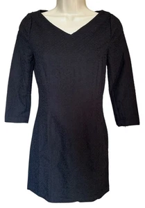 Joe's Women's Textured Formal Mini Dress 3/4 Sleeve Zip Sleeves Size XS Black - Picture 1 of 10
