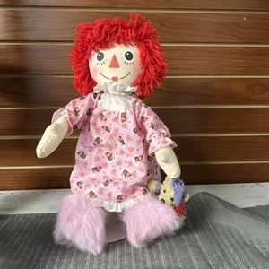 Vintage "Bedtime" RAGGEDY ANN Puppe mit TEDDYBÄR - Bild 1 von 9