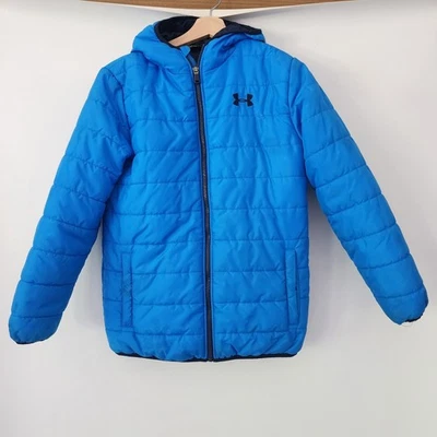 Under Armour ColdGear Youth Boys Blue Puffer Jacket Size Large Warm Coat - Image 1 of 4
