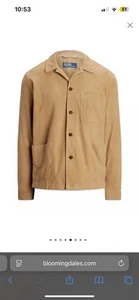 Ralph Lauren Polo Para Hombre Gamuza Sobrecamisa Chaqueta Nuevas Etiquetas Beige 1200msrp Nuevo Con Etiquetas Grande - Imagen 1 de 9