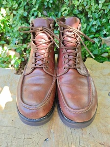 Russell Moccasin Bird Shooter Boots 8.5 E Brwon French Veal Single Vamp - Picture 1 of 23