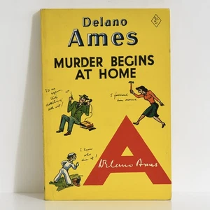 DELANO AMES Murder Begins At Home (Jane and Dagobert Brown #2) 1954 Hodder crime - Picture 1 of 3