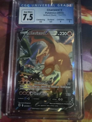 Pokémon TCG Charizard V 154/172 CGC Original Label 7.5 - Image 1 of 2