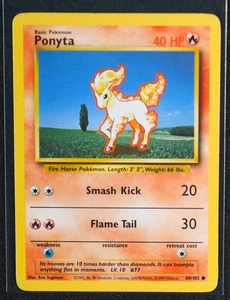 Ponyta Common Base Set 060/102 LP - Picture 1 of 2