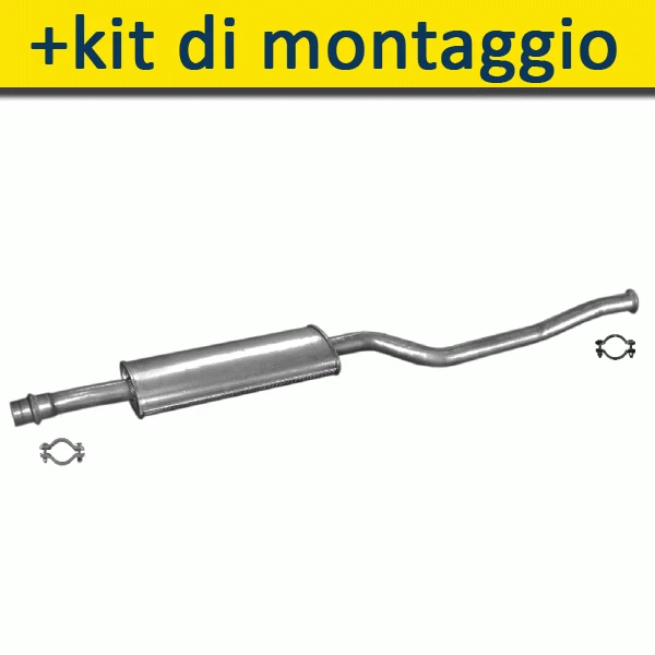 Silenziatore Marmitta Centrale+ per CITROEN XANTIA HATCHBACK 1.6 1.8 1993-1997 - Immagine 1 di 1