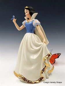 LENOX DISNEY Snow White Porcelain & Gold Large Figurine - Picture 1 of 23