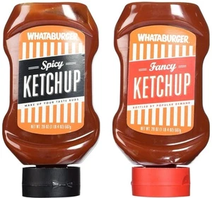 Whataburger Ketchup Variety Pack- 1 Spicy and 1 Fancy Ketchup - 20oz Bottle ea. - Picture 1 of 1