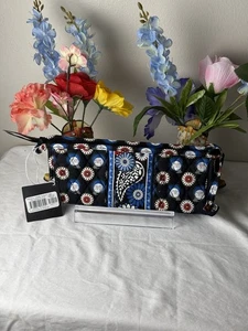 Estuche para pinceles y lápices con moño Vera Bradley Night Owls nuevo con etiquetas patrón retirado maquillaje - Imagen 1 de 7