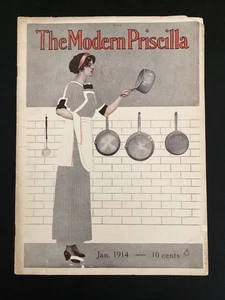 Antique The Modern Priscilla Magazine January 1914 COLGATE Ad Women’s Fashion - Picture 1 of 17