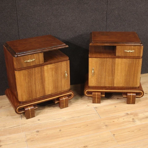Night stands pair of furniture vintage art deco bedroom bedside tables 900 Cover