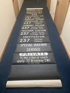 LONDON TRANSPORT SET OF RF BLINDS FOR HOUNSLOW GARAGE 1.10.1976 and 6.4.1973 - Picture 1 of 16