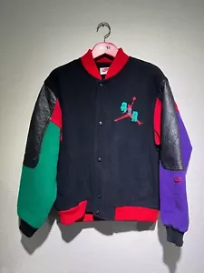 Rare!!! Nike 90s Air Jordan varsity jacket true vintage find!! Made in Korea - Picture 1 of 9