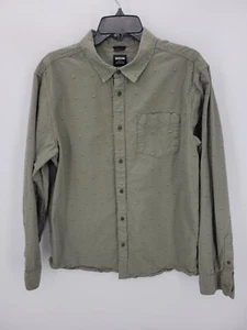 Prana Shirt Mens Large Green Aztec Print Long Sleeve Button Up Outdoor Casual - Picture 1 of 7