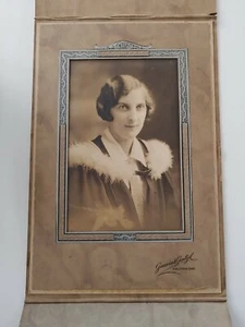Antique Cabinet Card Photograph Pretty Woman Graduation Photograph Halifax - Picture 1 of 5