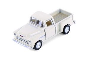 1955 CHEVY STEPSIDE PICKUP TRUCK IVORY 1/54 DIECAST CAR KINSMART 3002D - Picture 1 of 2