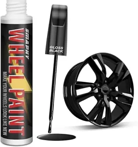 Gloss Black Rim Touch Up Paint Pen – Universal Black Wheel Scratch Repair. - Picture 1 of 4