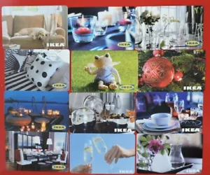 12 SCHWEIZER/SCHWEIZ IKEA GESCHENKKARTEN (DEUTSCH). SAMMLERSTÜCK. KEIN WERT. LOT 1 - Bild 1 von 1