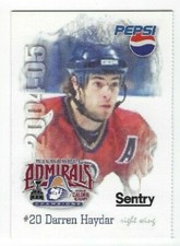 2004-05 Milwaukee Admirals (AHL) Darren Haydar