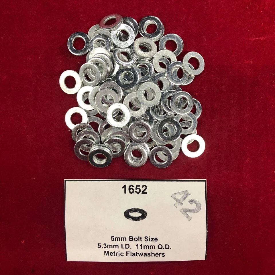 Juego de 50: nuevas arandelas planas de acero con acabado de zinc brillante de 5 mm VENDEDOR DE EE. UU. Envío gratuito Foto 1 de 1