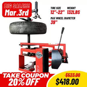 Multi Manual Tire Changer Machine Portable Hand Bead Breaker Mounting Tool - Picture 1 of 11