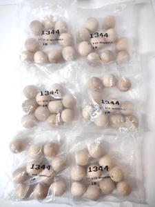 (Lot of 60) 1 Inch Natural round Wooden Ball, for Crafts and DIY Projects - Picture 1 of 5