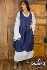 Medieval Marketta Surcoat Blue for LARP, Renaissance Faire, Cosplay - Foto 1 di 4