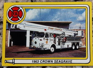 FIRETRUCK: 1963 CROWN SEAGRAVE CARD #18 (F)