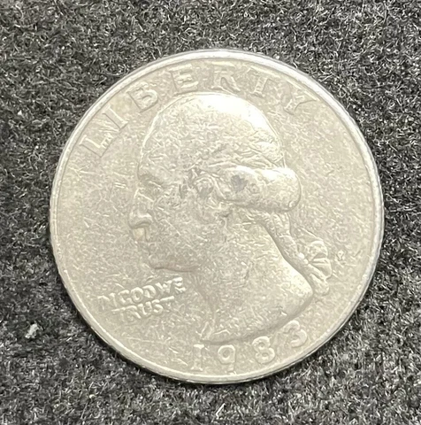 1983-P Washington Quarter (Circulated) Key Date Coin -Free shipping Cover