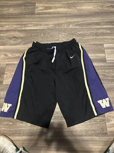 Nike Washington Huskies Basketball Shorts Men’s Large Black/Purple #H - Picture 1 of 6
