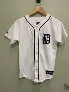 Majestic White V-Neck Prince Fielder Detroit Tigers Baseball-MLB Jersey boys L - Picture 1 of 14