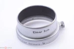 ✅ LEICA ‘FISON’ CHROME HOOD, SHADE *NICE* FOR 50MM, 5CM F/3.5, 3.5 ELMAR LENSES - Picture 1 of 3