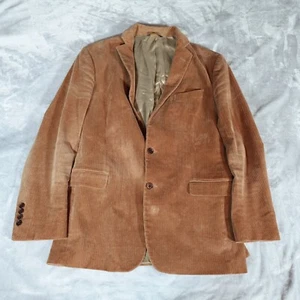 Brooks Brothers Corduroy Regent Fit Sport Blazer Coat Size 42L Cotton Khaki - Picture 1 of 12