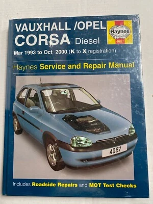 Haynes Workshop Manual 4087 Vauxhall Opel Corsa 1993-2000 Diesel models - Image 1 of 3