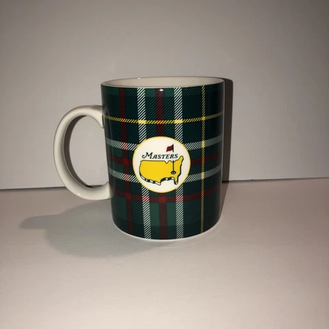 New Green Plaid  Porcelain Masters Golf Coffee Mug Cup Augusta National 16oz Cover
