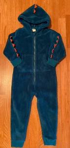 Hanna Andersson Marshmallow fleece play suit Romper Boys S Small 4 5 Green Hood - Picture 1 of 2