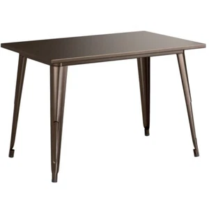 30'' x 48" Rectangular Copper Metal Outdoor Restaurant Patio Table - Cafe Table - Picture 1 of 7