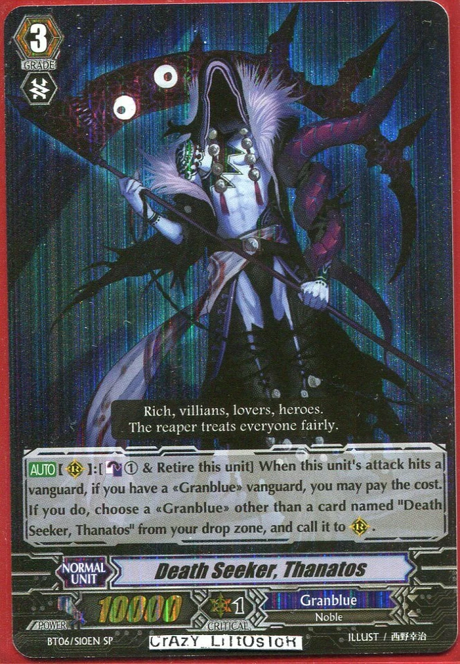 CARDFIGHT VANGUARD DEATH SEEKER, THANATOS NM/MINT BT06/S10EN SP - Image 1 of 1