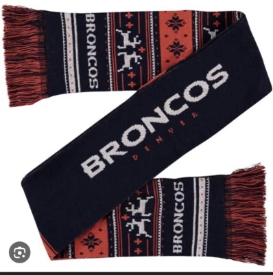 Bufanda suéter feo de los Denver Broncos Forever Collectibles nueva en embalaje Foto 1 de 4