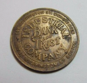 INDUSTRIAL BANK & TRUST Co BOSTON DORCHESTER Mass Old Medallion Token 50c $5 - Picture 1 of 8