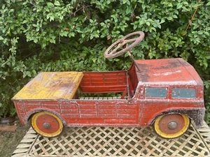 Vintage seltener 50er Jahre Mobo Haulage LKW / LKW Tretauto / kein Triang - Bild 1 von 13