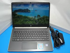 HP 14-DQ011DX 14”HD TOUCH Intel Core i3-8145U 2.1GHz 8GB SSD Reset 128GB + Charg - Picture 1 of 19