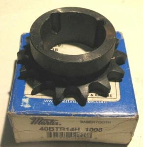 NIB / NEW MARTIN 40BTB14H #40 1008 BUSHING CHAIN SPROCKET 14 TEETH P6902 - Bild 1 von 4