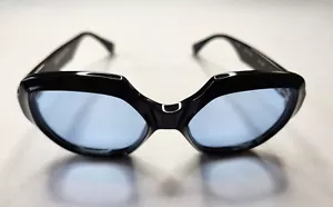 FACTORY900 RETRO FUTURE RF-024 COL. 001 BLACK UNISEX SUNGLASSES MADE IN JAPAN - Picture 1 of 13