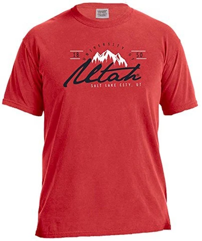 Image One 16071-C1717 NCAA Utah Utes Simple Mountains Short Sleeve Comfort Color Cover