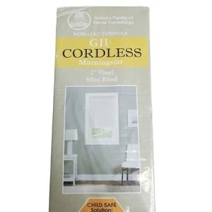 Achim GII Cordless Morningstar 1" Vinyl Mini Blinds Alabaster 30" x 64" - Picture 1 of 5