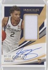 2021 Panini Immaculate Collegiate Gold 6/10 James Bouknight Rookie Patch Auto RC