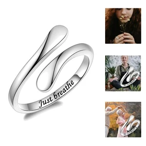 925 Sterling Silver Ring Inspirational Jewelry adjustable Wrap Open Rings for... - Picture 1 of 6